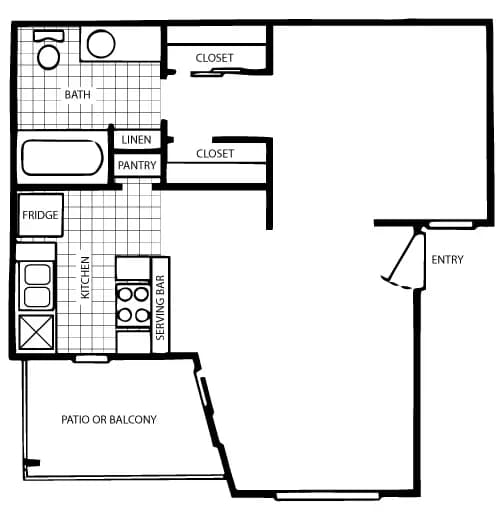 Studio • 1 Bath 379 floor plan