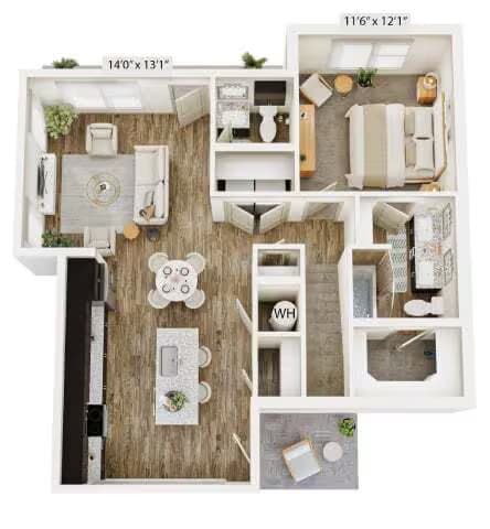 3 Beds • 2 Bath 4524 floor plan