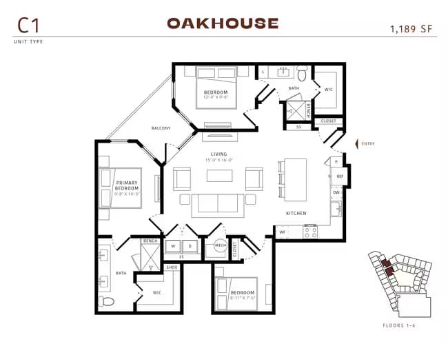 3 Beds • 2 Bath 408 floor plan