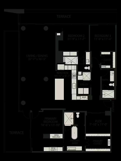 PH1 The Victor-4008 floor plan
