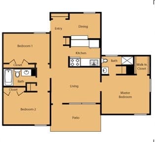 D1-1 1088 floor plan
