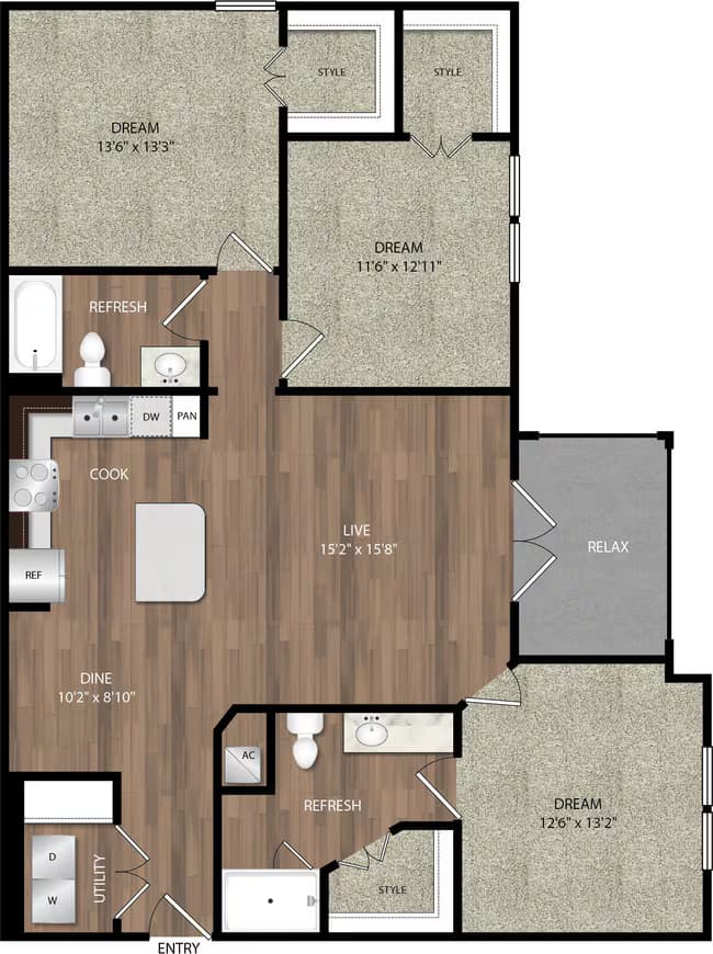 Unit 1301 1301 floor plan