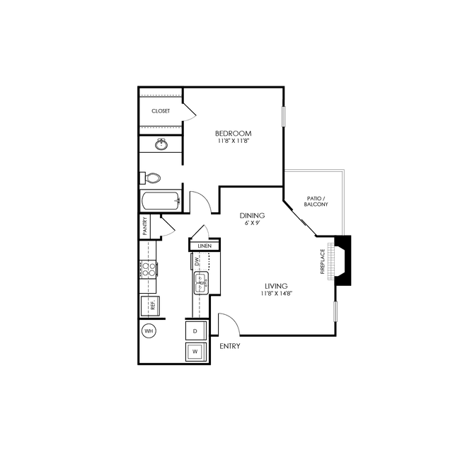 A1 Renovated 2033 floor plan