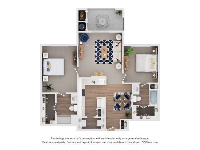 Two Bedroom - Ellington 3310 floor plan