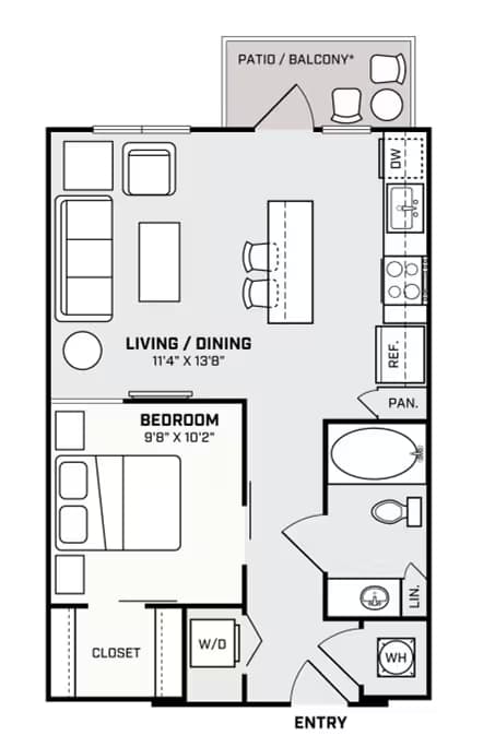 Unit 354 420 floor plan