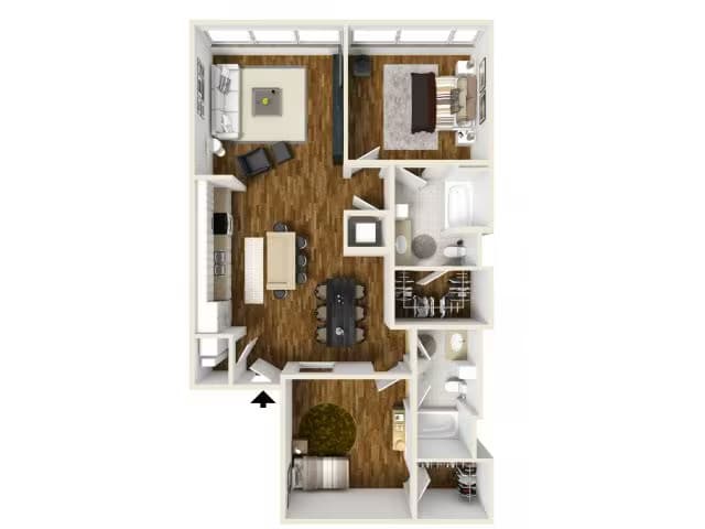 2 Bedroom 2605 floor plan