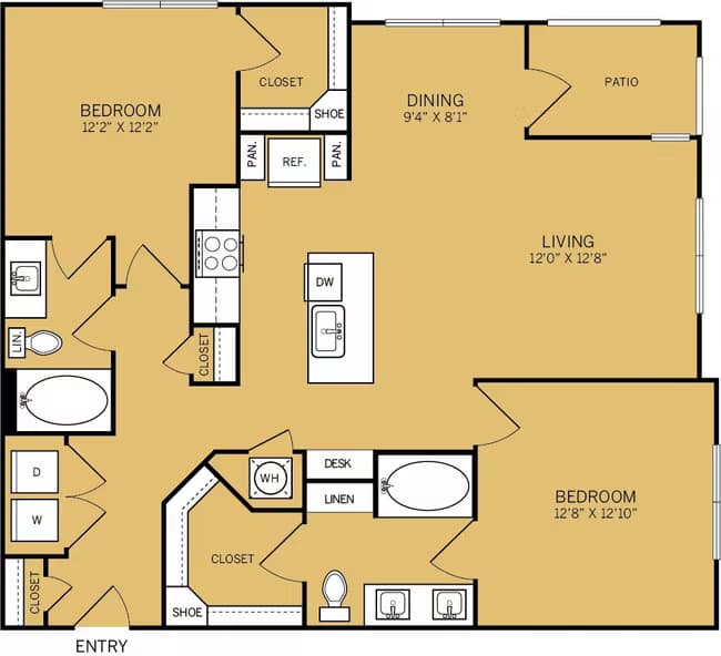 Unit 1316 1316 floor plan