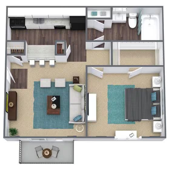 Unit 1310 1225 floor plan