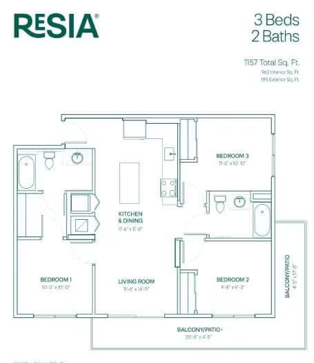 Unit 1106 1106 floor plan