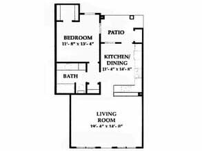 1BR- B 1014 floor plan