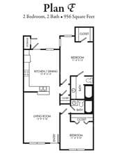 2 BR- B 1017 floor plan