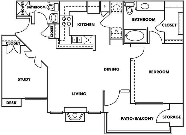 Unit 1633 0632 floor plan