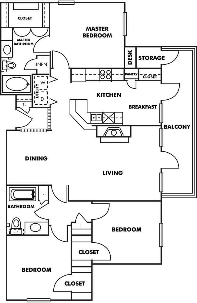 Unit 1431 1431 floor plan