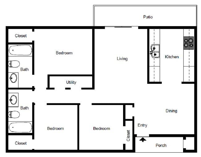 Unit 1222DKN 1222DKN floor plan
