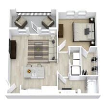 A1 - One Bedroom | One Bath 1106 floor plan