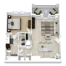 A2 - One Bedroom | One Bath 8203 floor plan