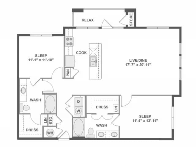 Unit 4-4088 4-4093 floor plan
