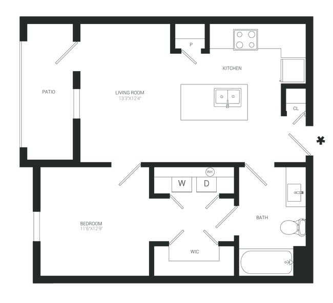 Unit 1105 1105 floor plan