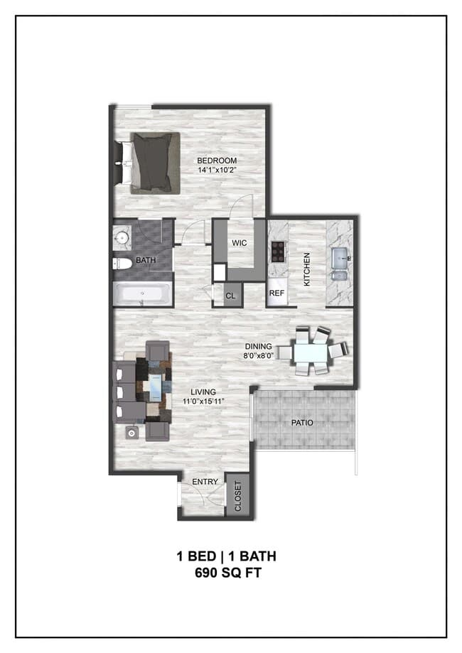 Unit 109 208 floor plan