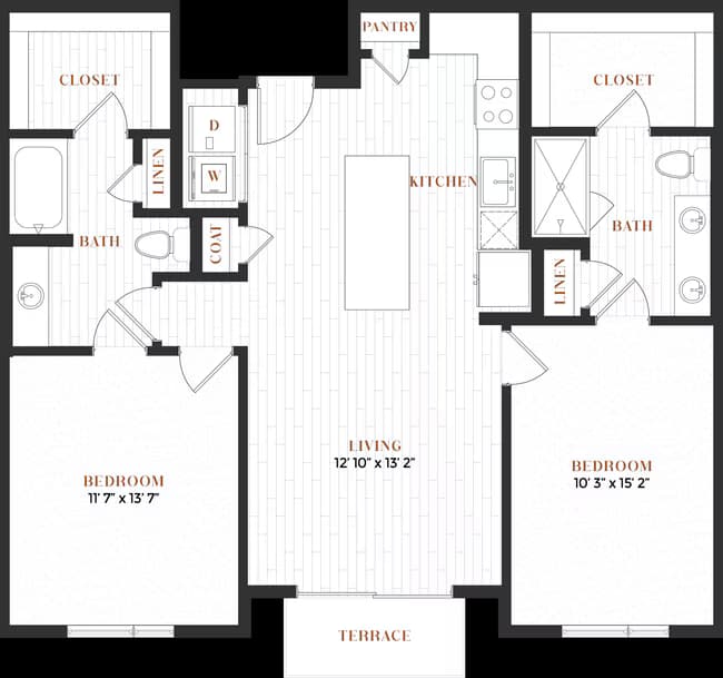 Unit 1123 1223 floor plan