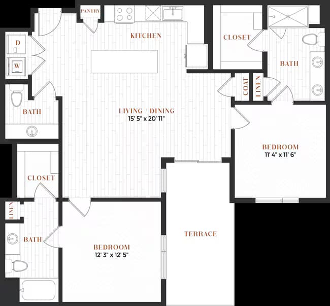 Unit 1460 1336 floor plan