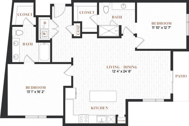 2D 1222 floor plan