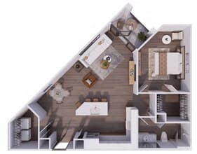 1/1 T2131 floor plan