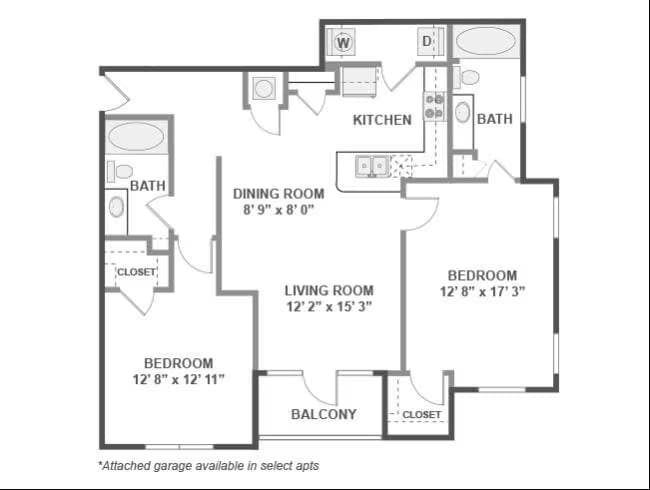 Unit 1-3001 1-3004 floor plan