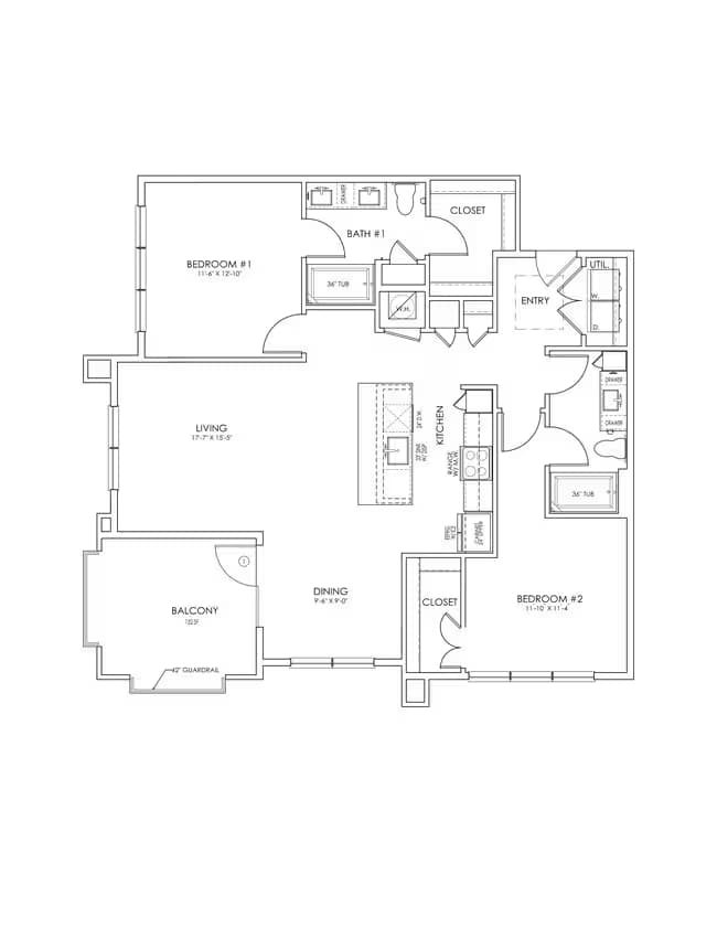 Unit 4308 5102 floor plan