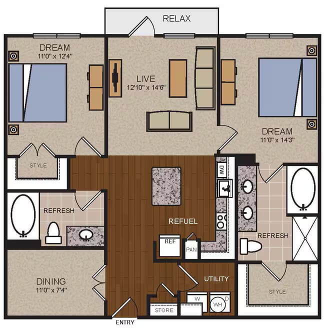 B2 1133A floor plan