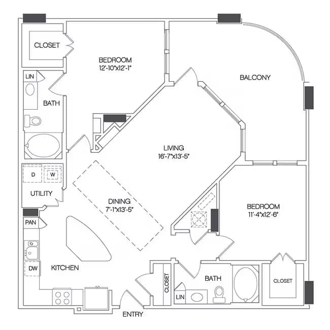 Pleasant floor plan