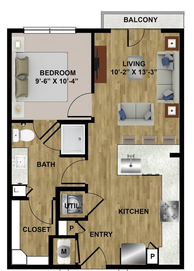 Minimalist 1-1205 floor plan