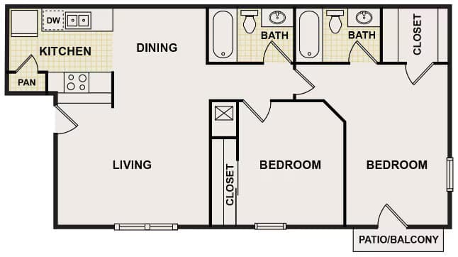 2B 823 floor plan