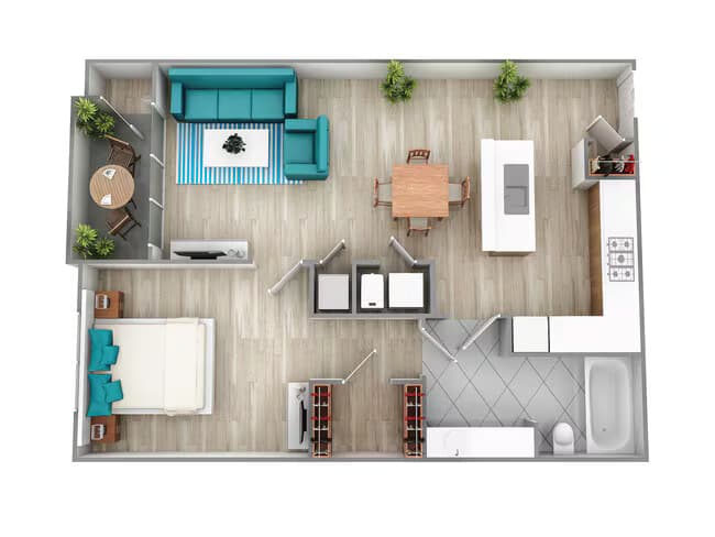 Unit 7207 1201 floor plan