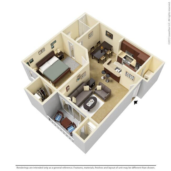 1 Bed • 1 Bath 325 floor plan