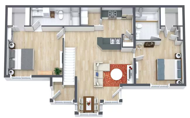 2BU2 2504 floor plan