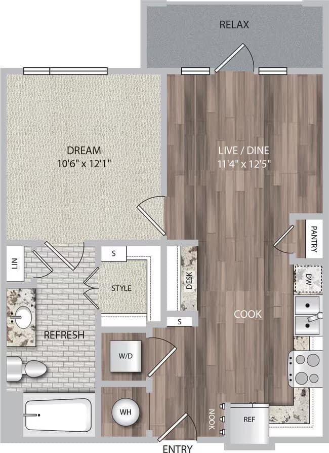 Unit 544 264 floor plan