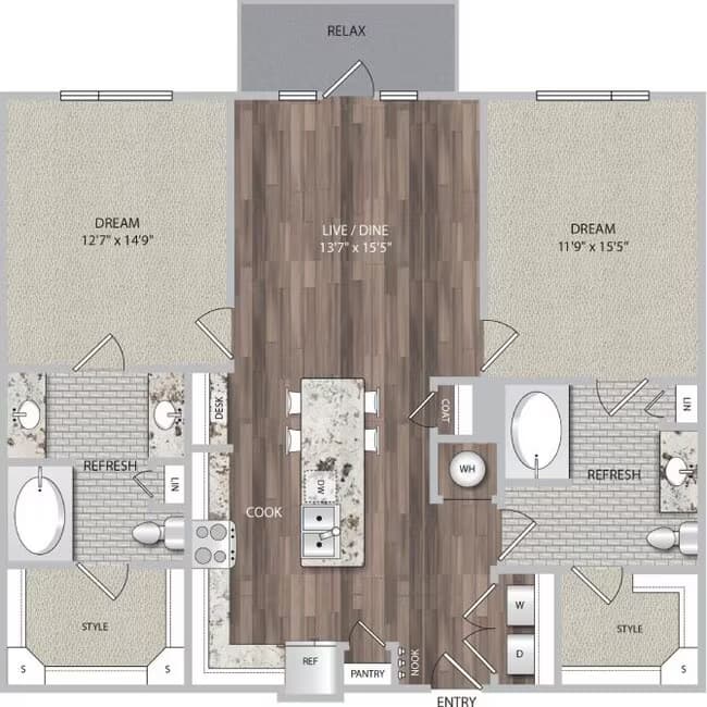 Unit 259 165 floor plan