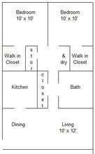 2 Bedroom 2 Bath 139 floor plan