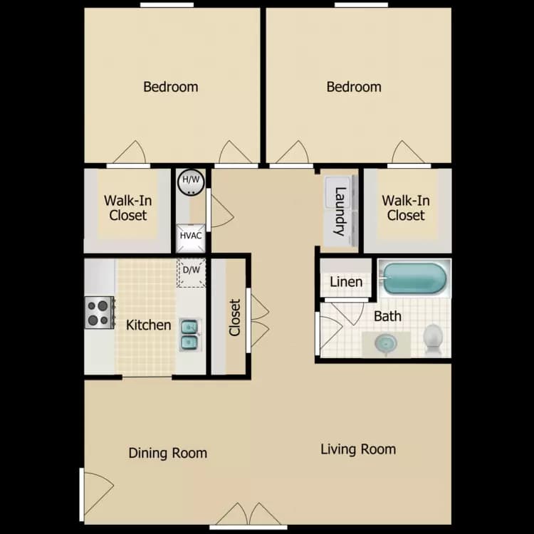 2 Bedroom 7 floor plan