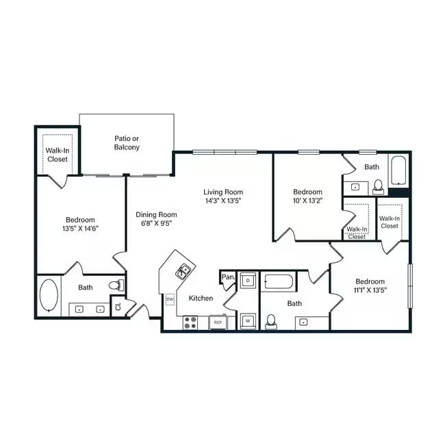 Unit 2418 6318 floor plan