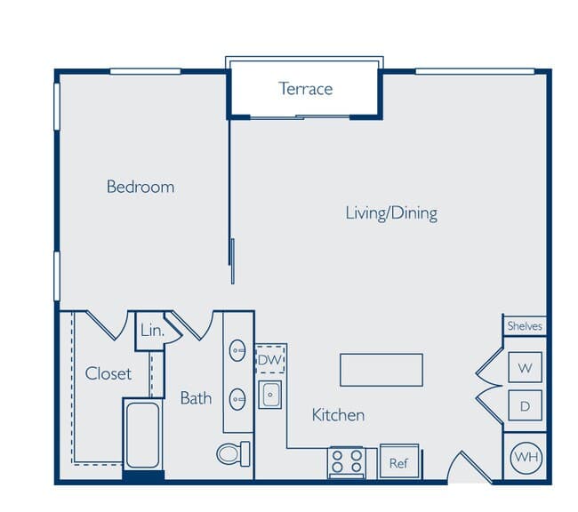 1 Bed • 1 Bath 219 floor plan