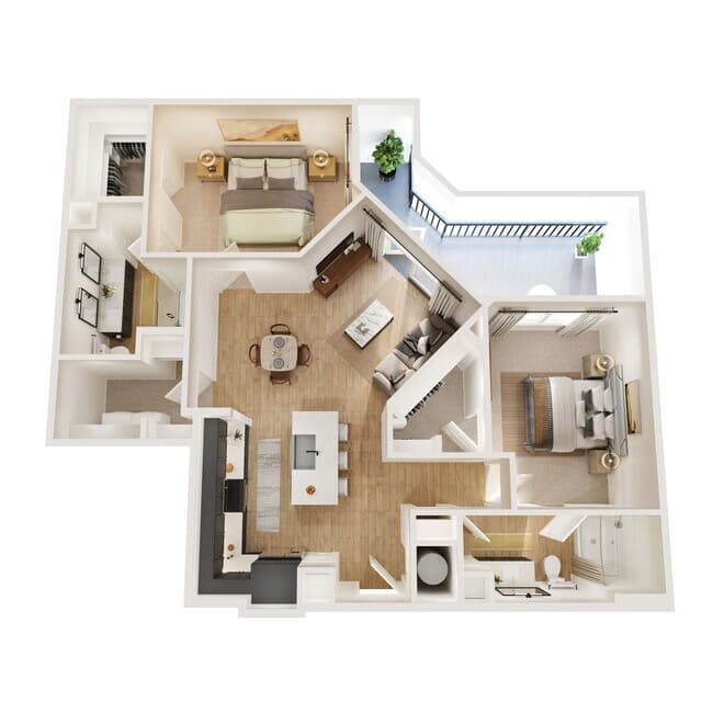 Unit 1-307 1-307 floor plan
