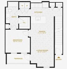 1B 7303 floor plan