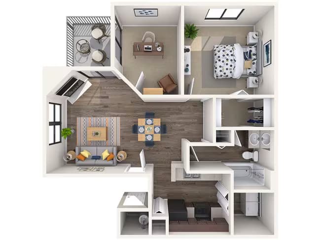 1 Bed • 1 Bath 2006 floor plan