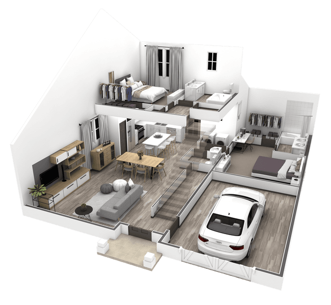 2BR Garden 1023 floor plan