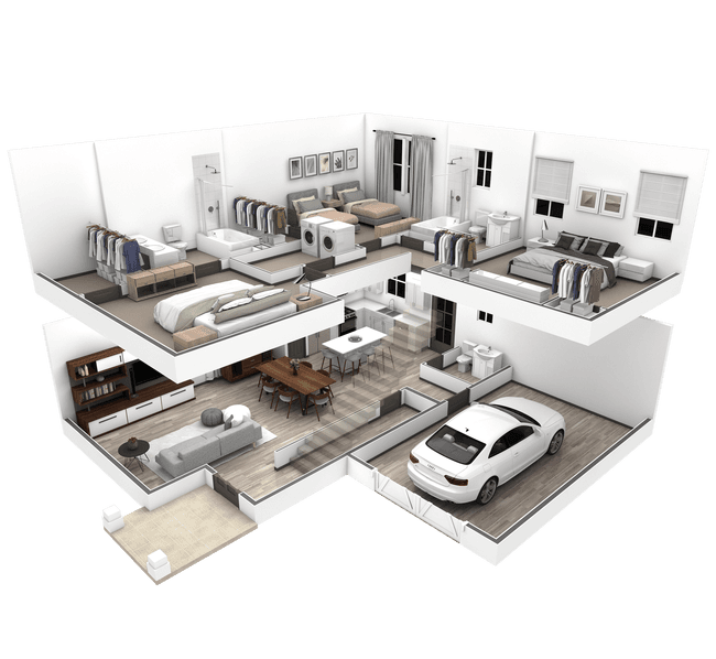 3BR Vista 1057 floor plan
