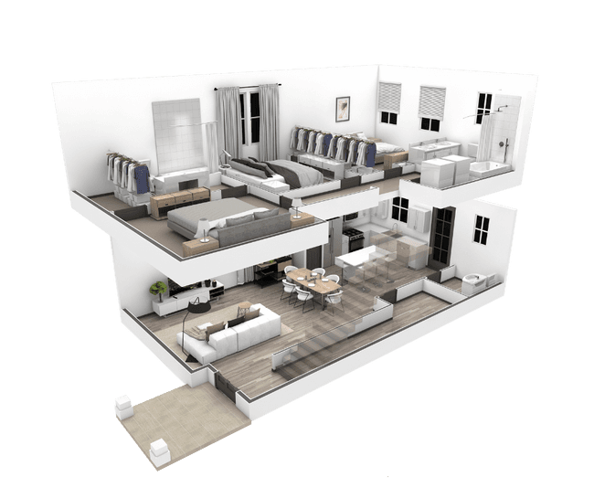 3 Beds • 2 Bath 1030 floor plan