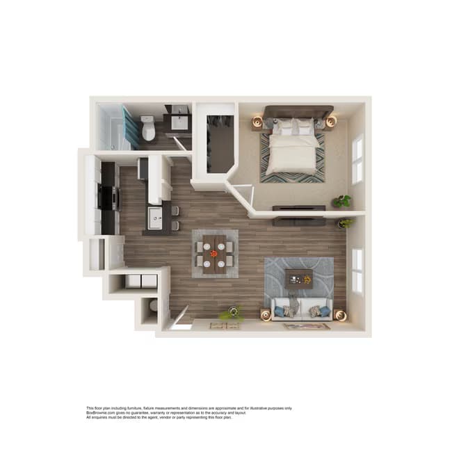 1 Bed • 1 Bath M2011 floor plan