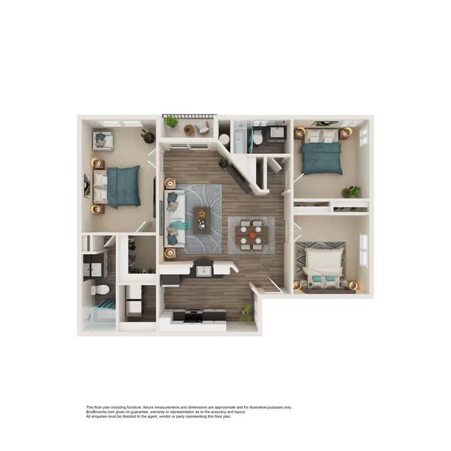 3 Beds • 2 Bath C2018 floor plan